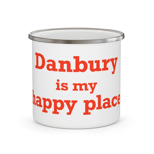 Danbury Is My Happy Place Enamel Camping Mug