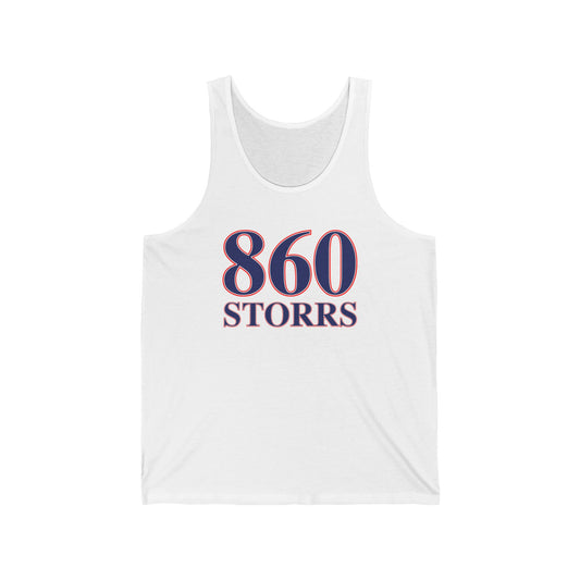 860 Storrs Red, White & Blue Unisex Jersey Tank Top