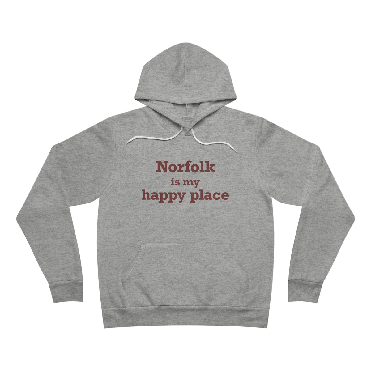 Norfolk is My Happy Place Unisex Sponge Fleece Pullover Hoodie
