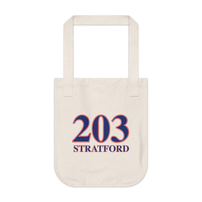 203 Stratford Red White & Blue Organic Canvas Tote Bag