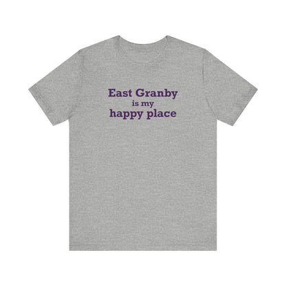 East Granby is My Happy Place Unisex Jersey Short Sleeve T-Shirt