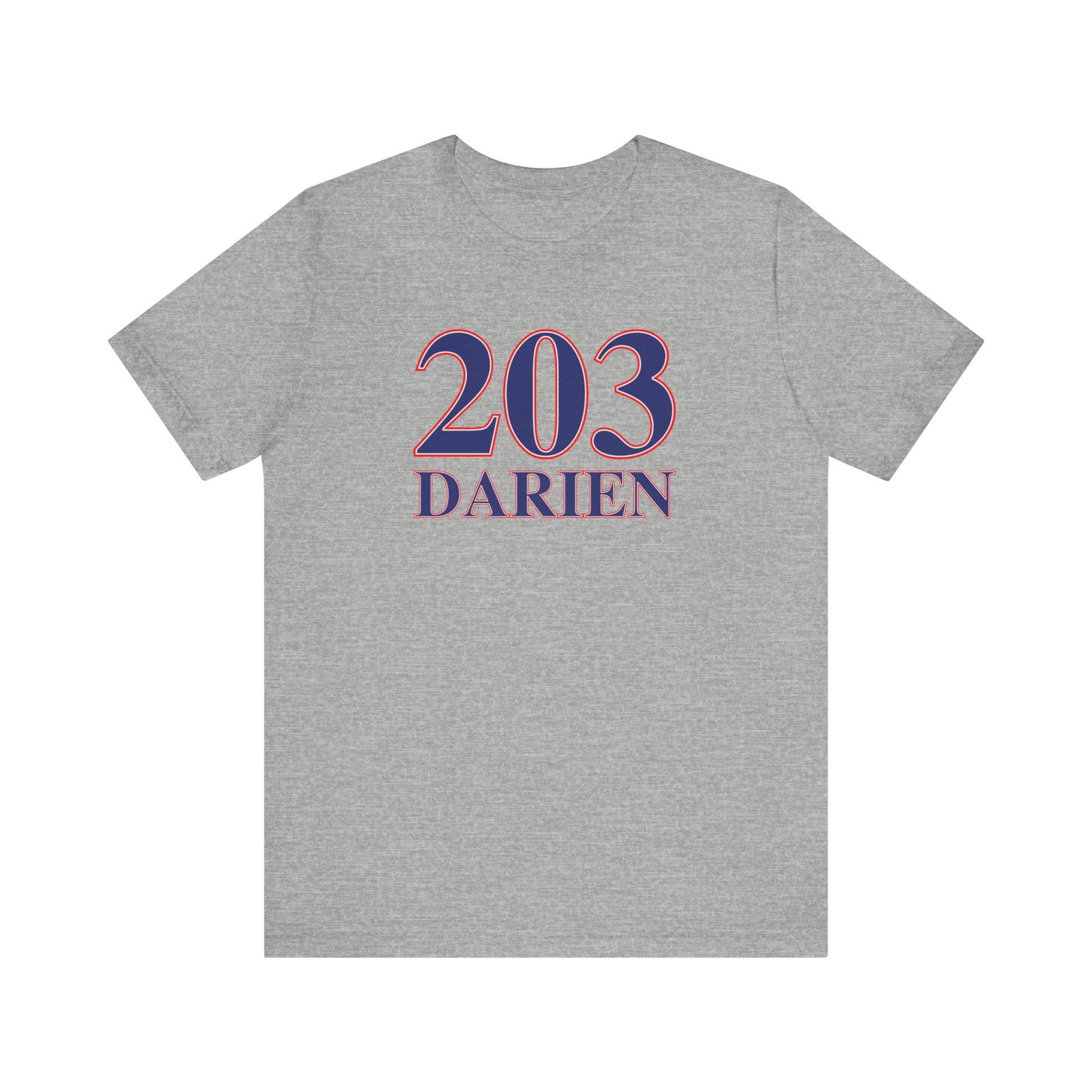203 Darien Red White & Blue Unisex Jersey Short Sleeve T-Shirt