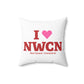 I Heart NWCN Spun Polyester Square Pillow
