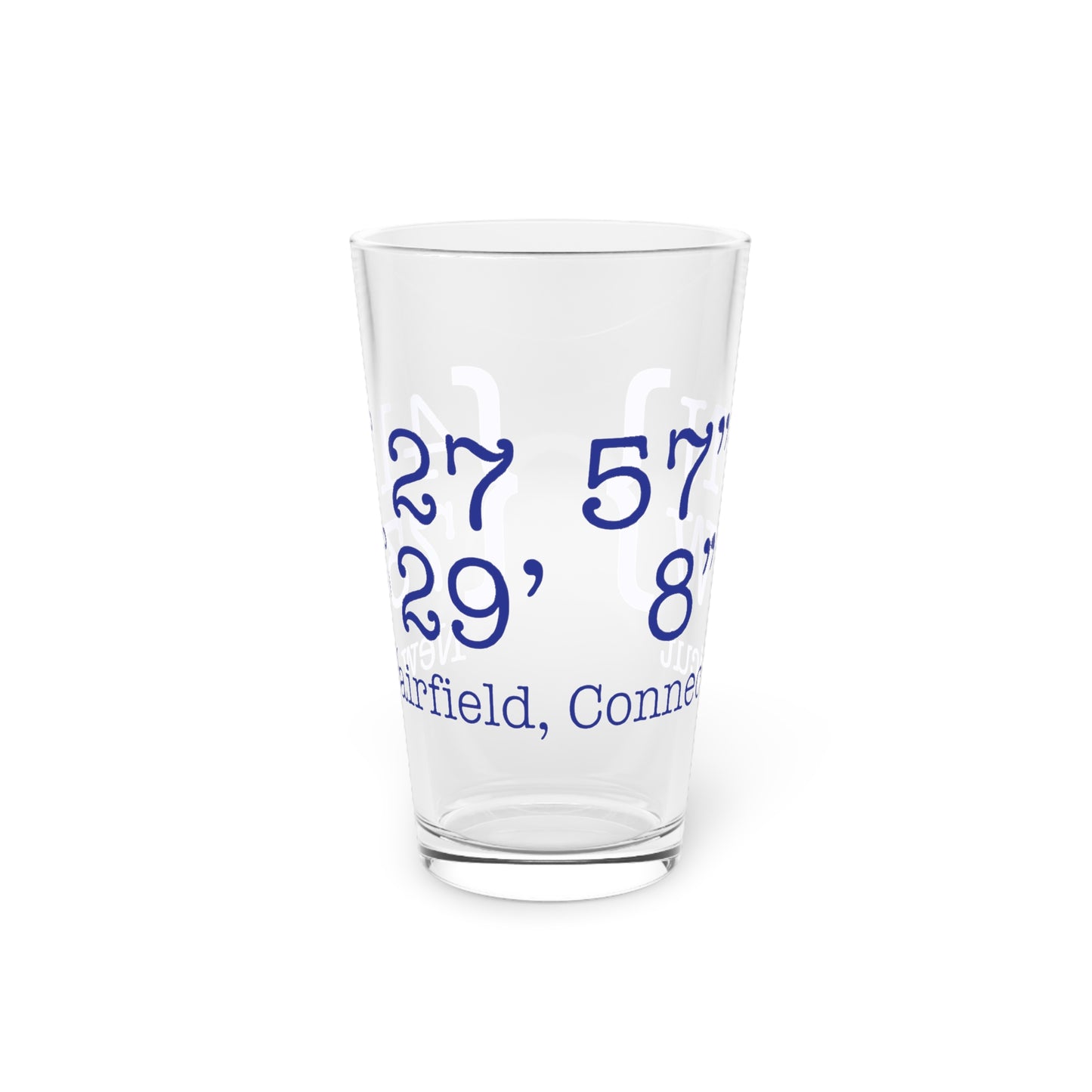 New Fairfield Coordinates Pint Glass, 16oz