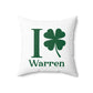 I Clover Warren Spun Polyester Square Pillow