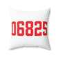 06825 Fairfield Connecticut Zip Code Spun Polyester Square Pillow