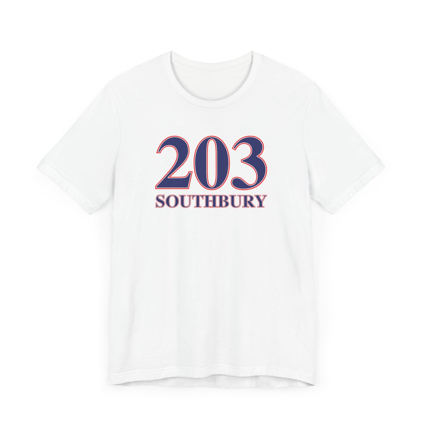 203 Southbury Red White & Blue Unisex Jersey Short Sleeve T-Shirt