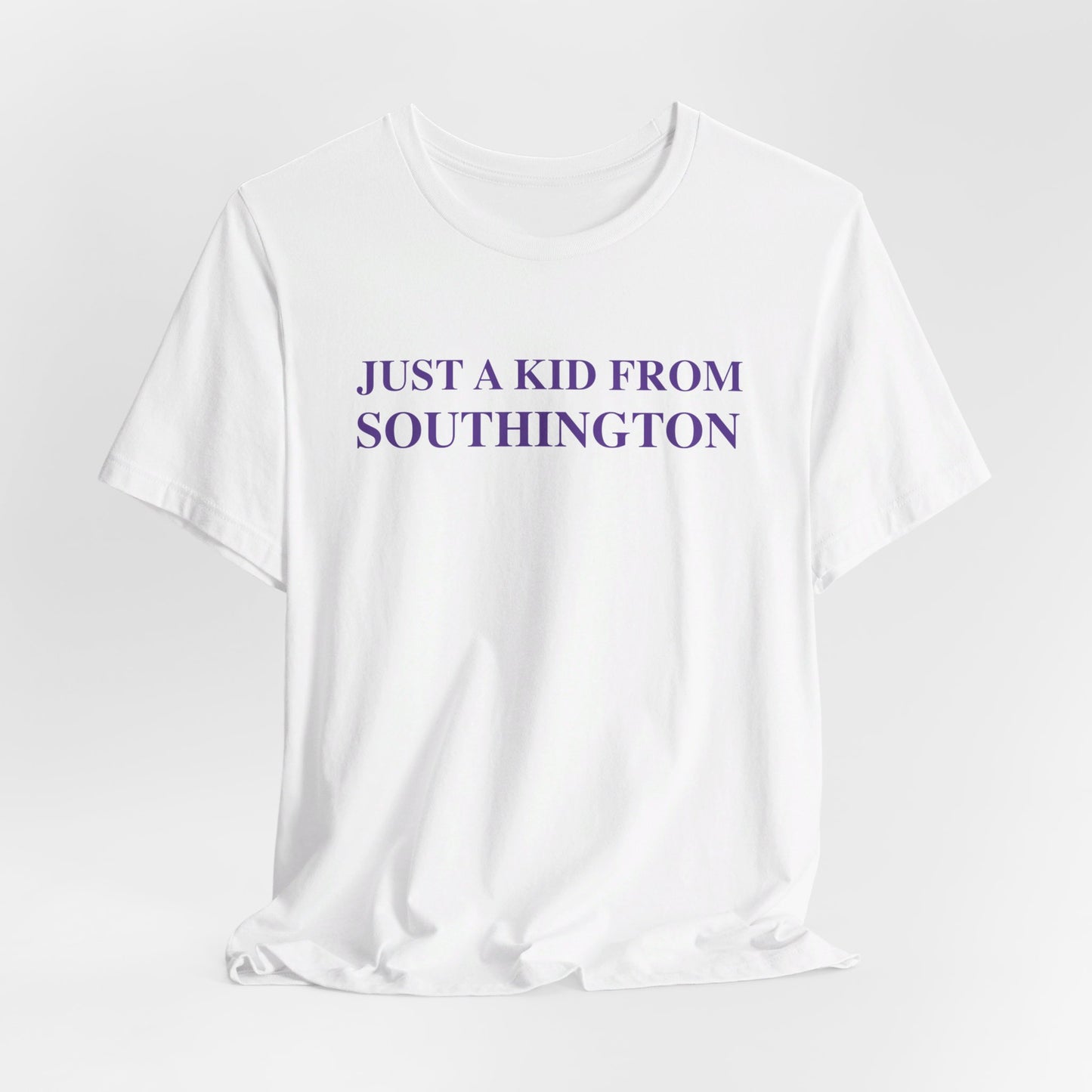 Just a kid from Southington Unisex Jersey Short Sleeve Tee