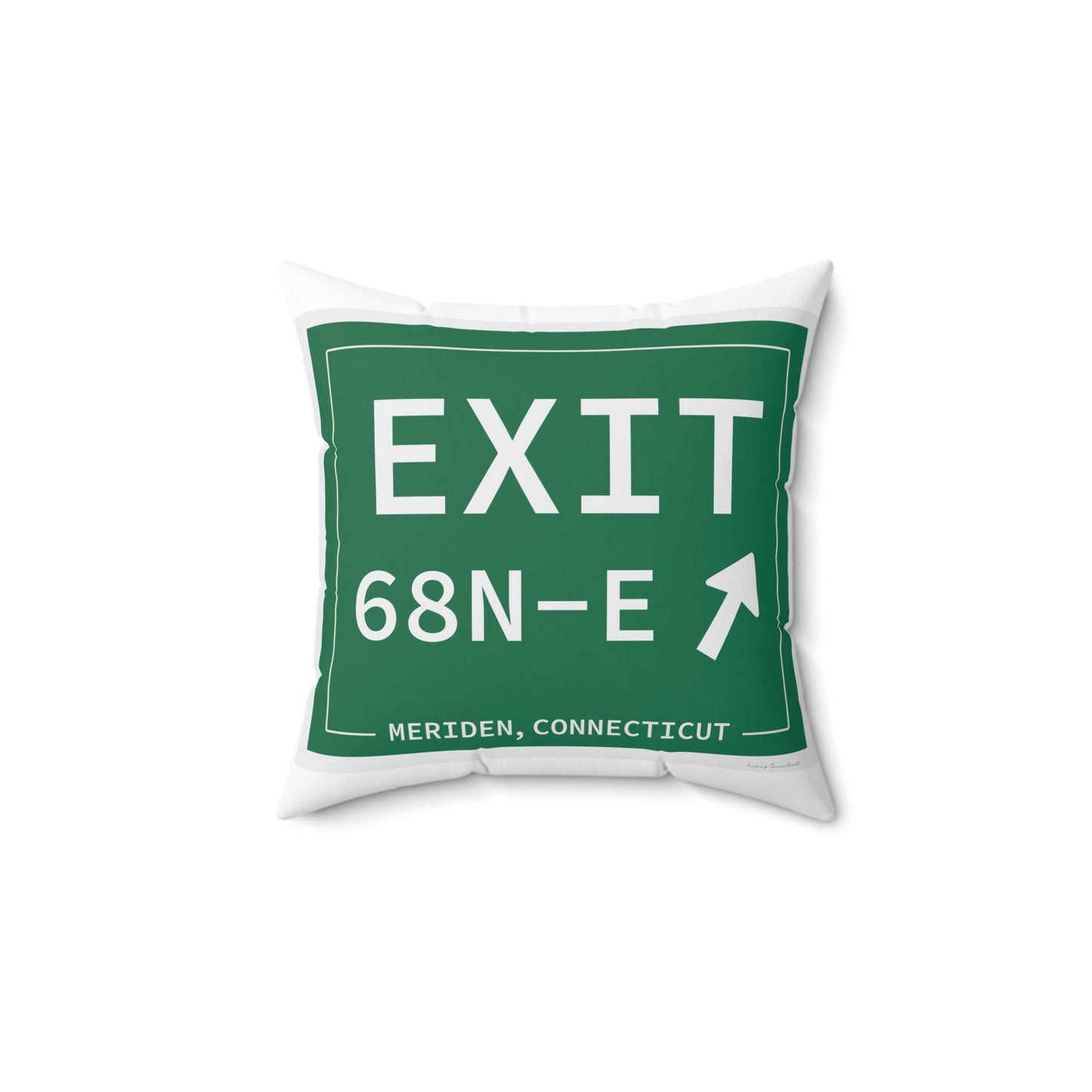 Vintage Exit 68N-E WCP Sign Spun Polyester Square Pillow