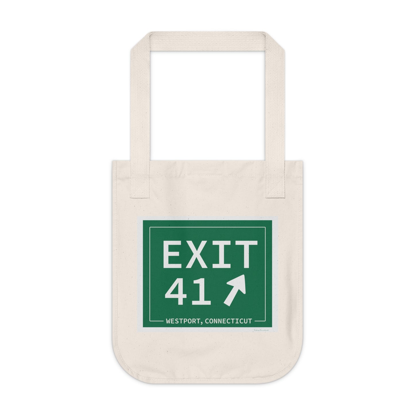 Vintage Exit 41 Merritt Parkway Sign Organic Canvas Tote Bag