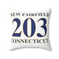 New Fairfield 203 Connecticut Spun Polyester Square Pillow