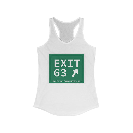 Vintage Exit 63 WCP Sign Women's Ideal Racerback Tank Top