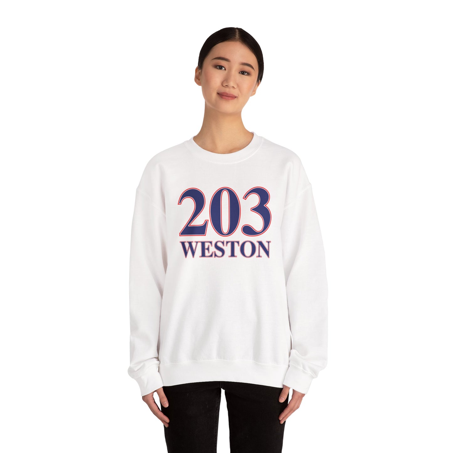 203 Weston Red White & Blue Unisex Heavy Blend™ Crewneck Sweatshirt