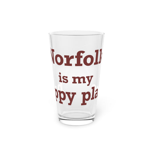 Norfolk is My Happy Place Pint Glass, 16oz