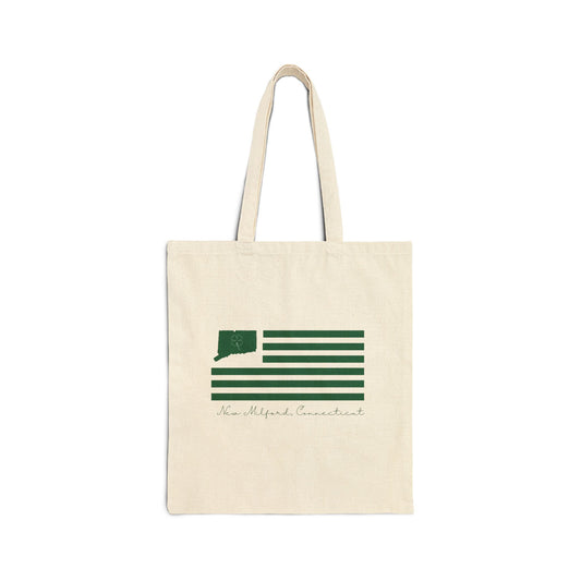 New Milford Connecticut St. Patrick’s Day Flag Cotton Canvas Tote Bag