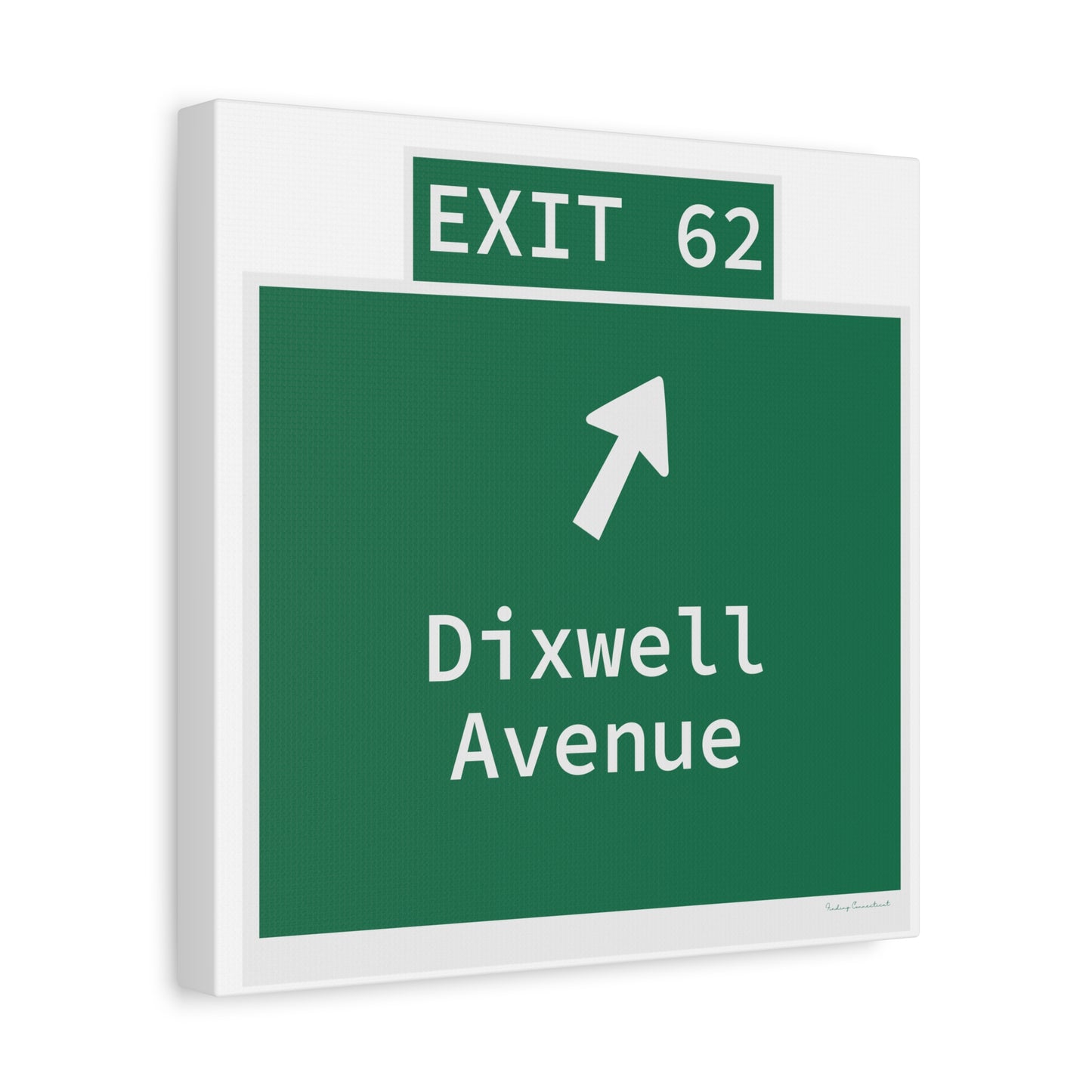Vintage WCP Exit 62 Sign Matte Canvas, Stretched, 1.25"