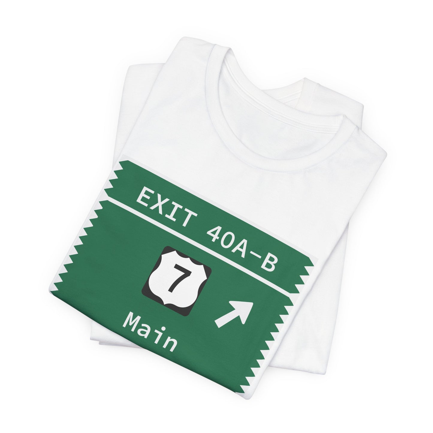 Vintage Merritt Parkway Exit 40 A-B Sign Unisex Jersey Short Sleeve T-Shirt