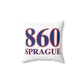 860 Sprague Red, White & Blue Spun Polyester Square Pillow