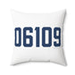 06109 Wethersfield Connecticut Zip Code Polyester Square Pillow