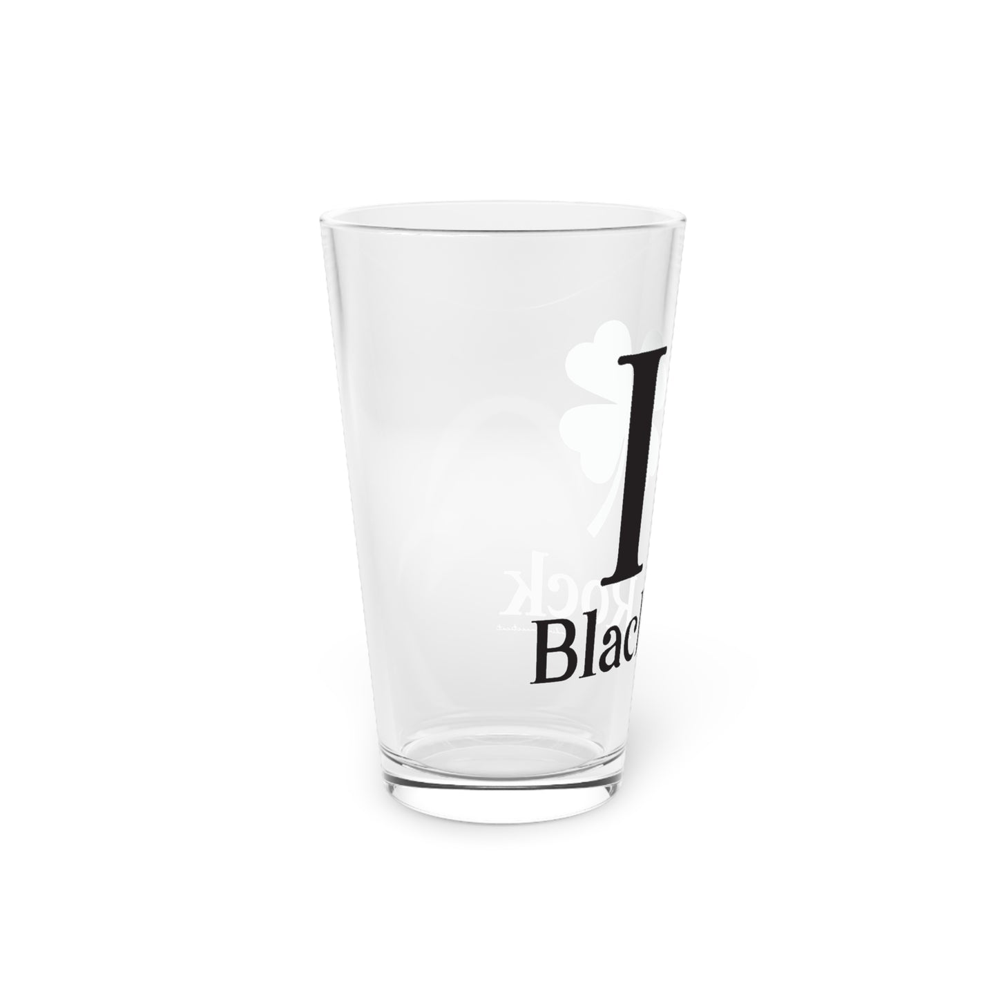 I Clover Black Rock Pint Glass, 16oz