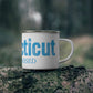 Connecticut Born & Raised Enamel Camping Mug