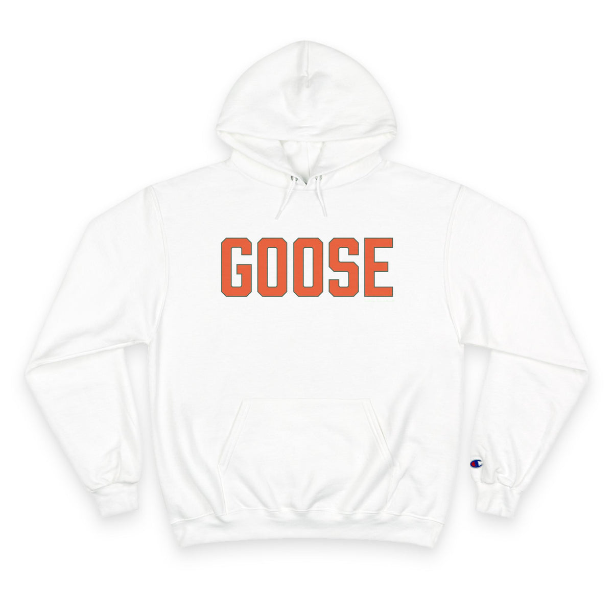 Goose Zip Code Orange & Green Champion Hoodie