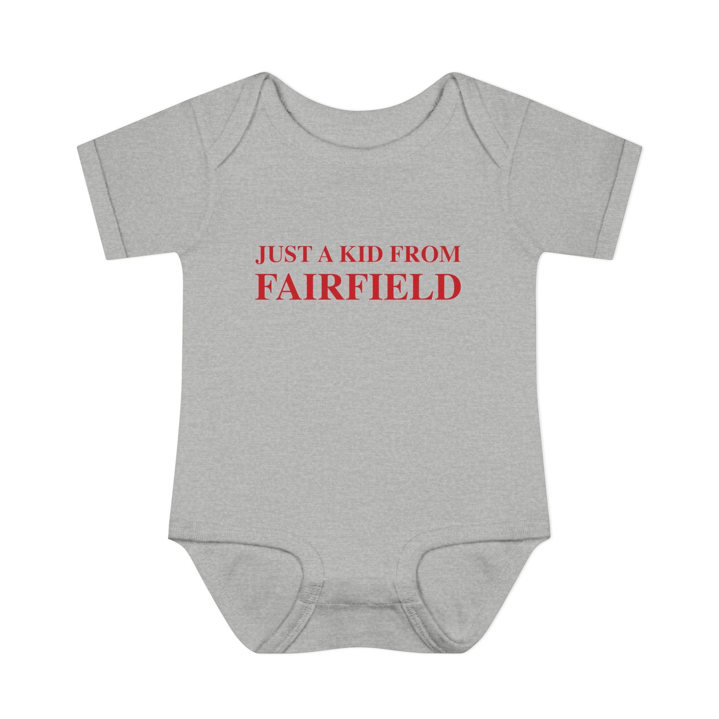 Just a kid from Fairfield Infant Baby Rib Bodysuit