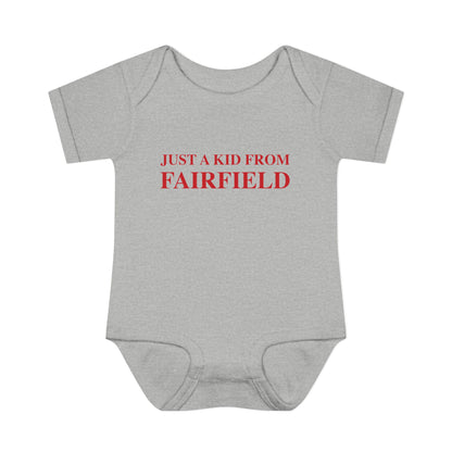 Just a kid from Fairfield Infant Baby Rib Bodysuit
