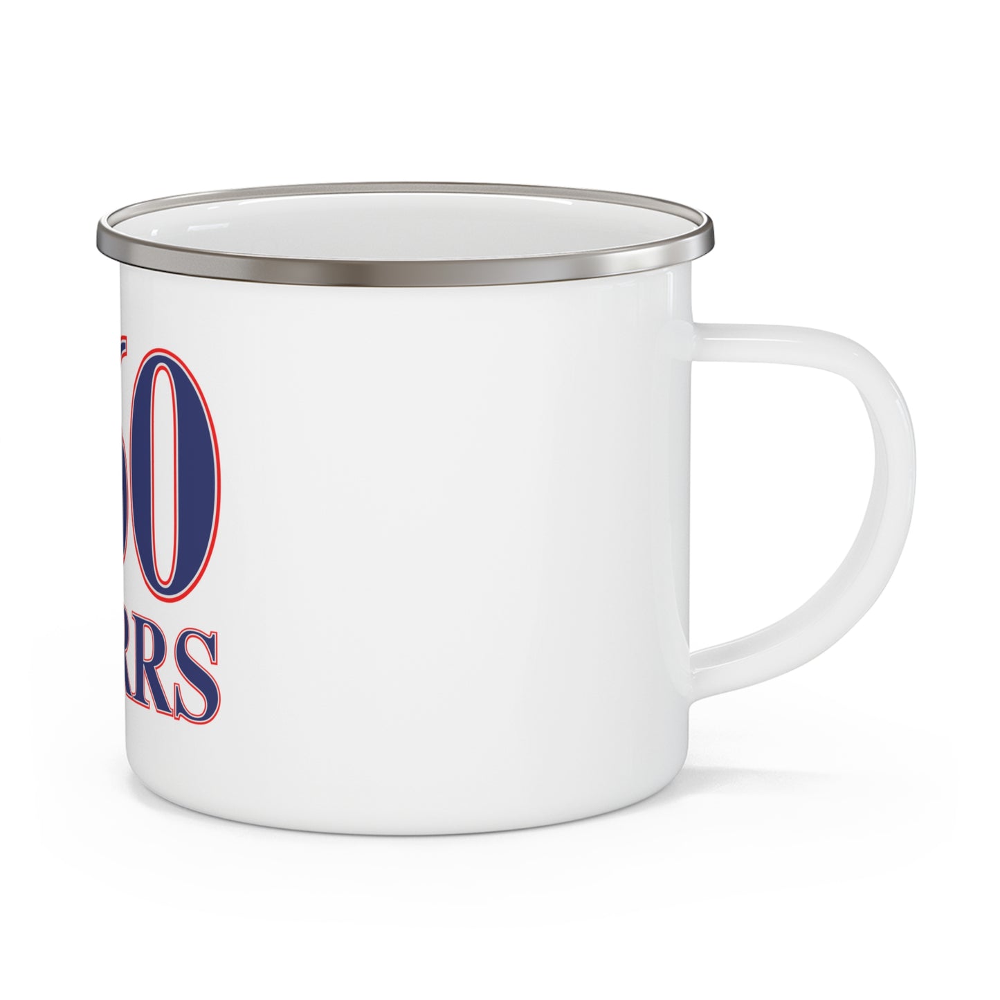 860 Storrs Red, White & Blue Enamel Camping Mug