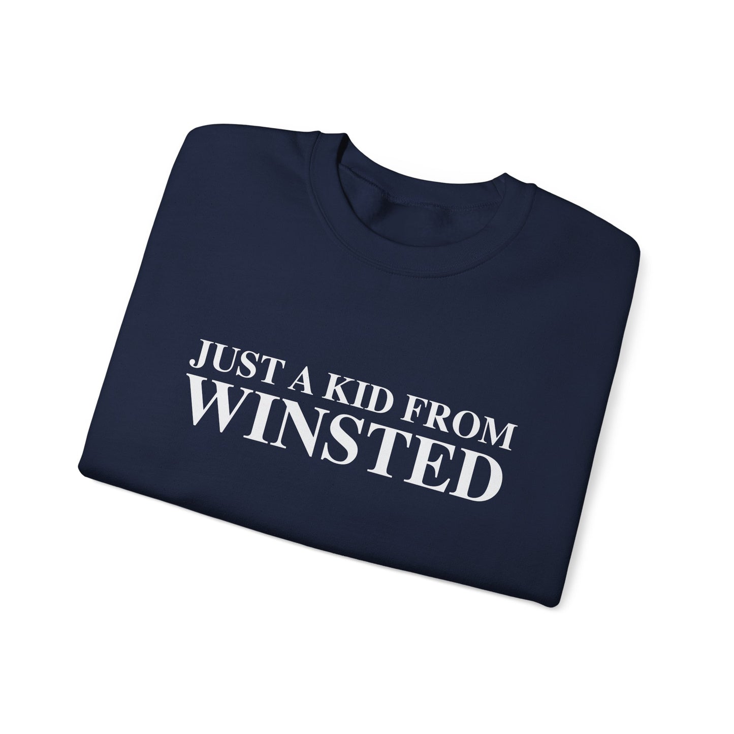 Just a kid from Winsted Unisex Heavy Blend™ Crewneck Sweatshirt