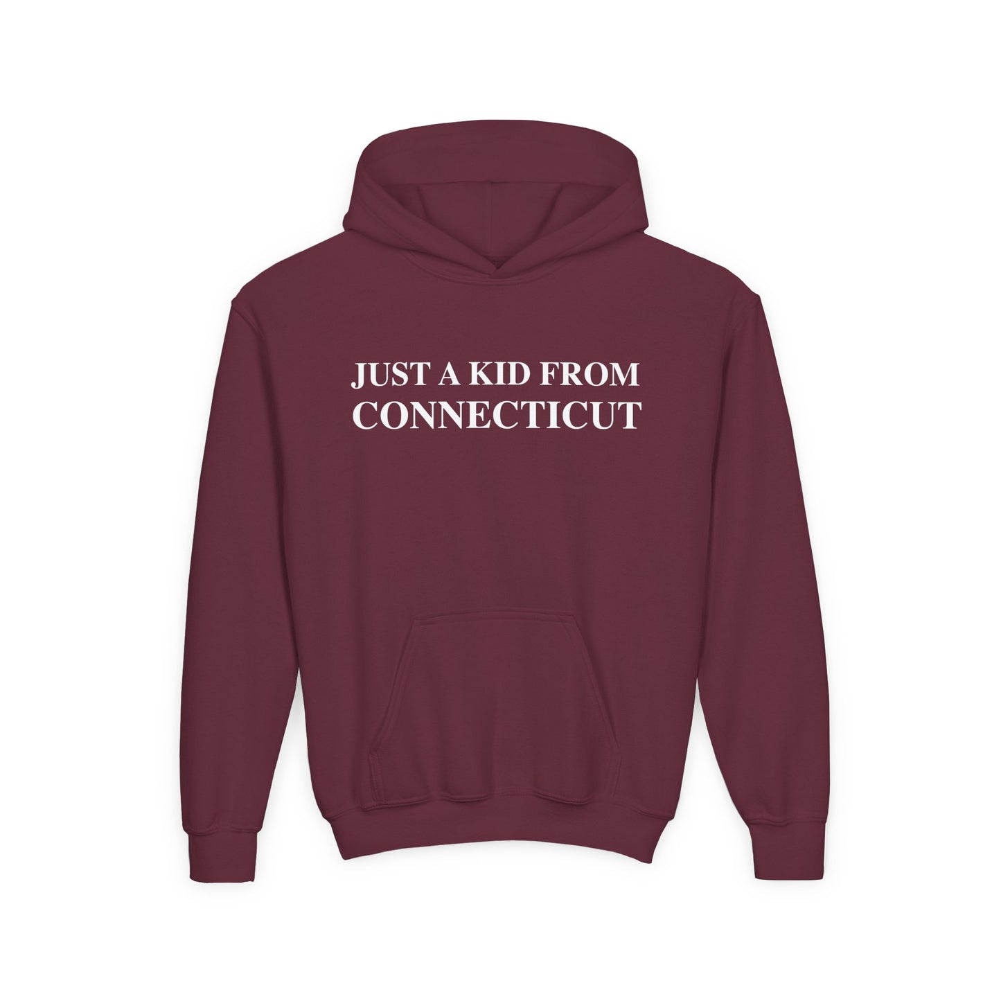 Just a kid from Connecticut Youth Heavy Blend Hooded Sweatshirt