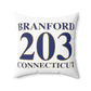 Branford 203 Connecticut Polyester Square Pillow