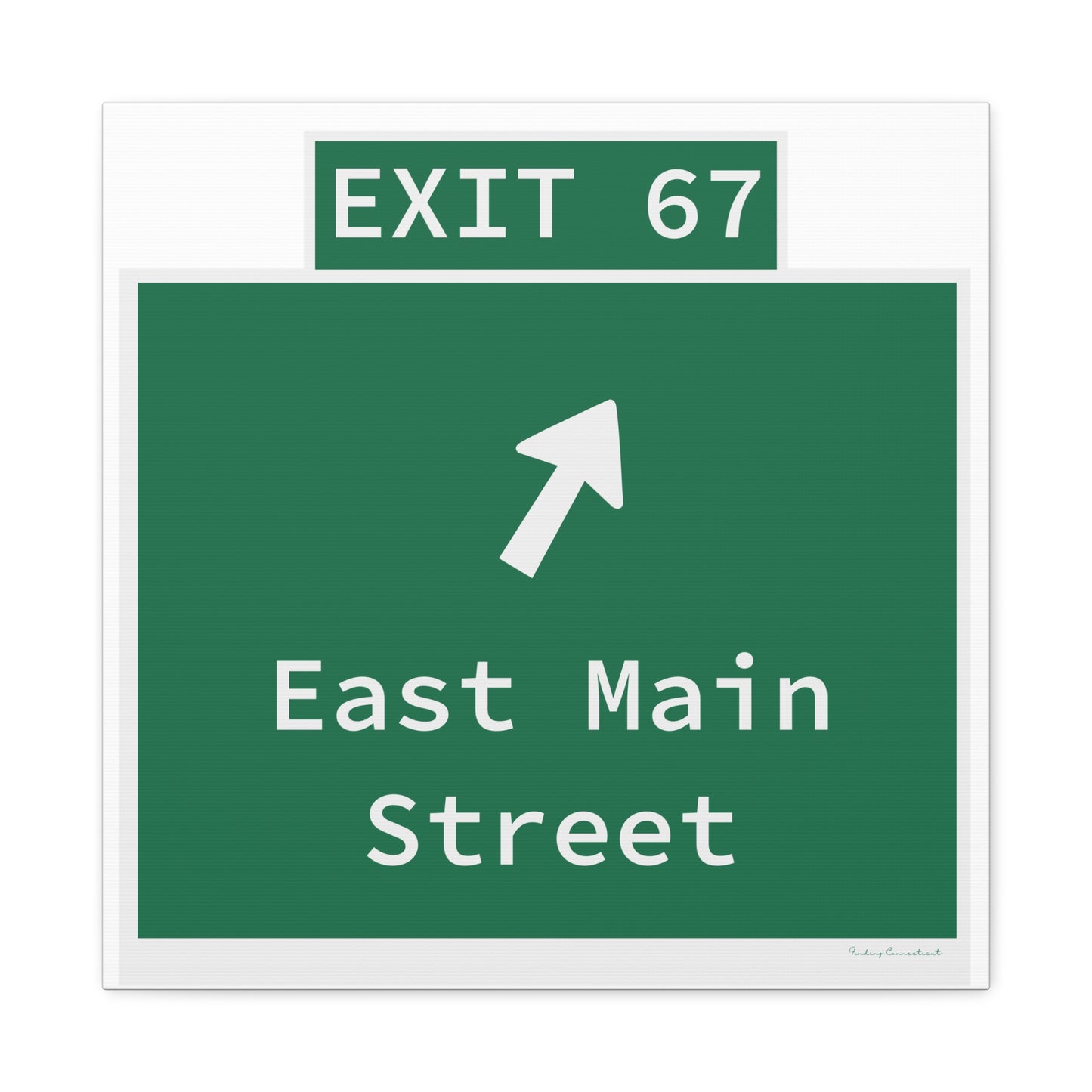 Vintage WCP Exit 67 Sign Matte Canvas, Stretched, 1.25"