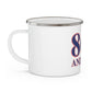 860 Andover Red, White & Blue Enamel Camping Mug