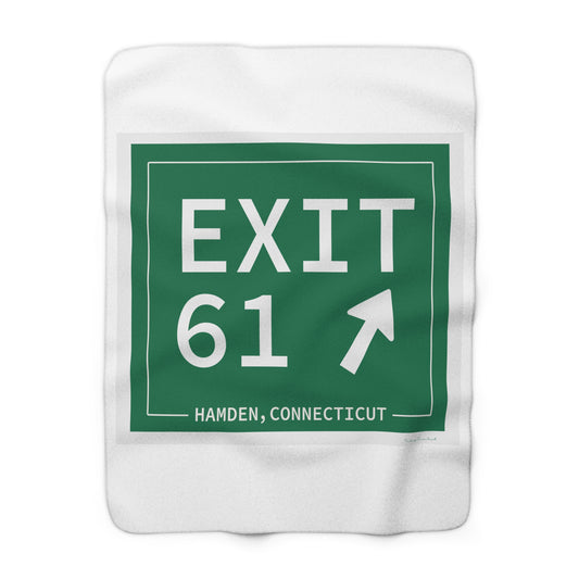 Vintage Exit 61 WCP Sign Sherpa Fleece Blanket