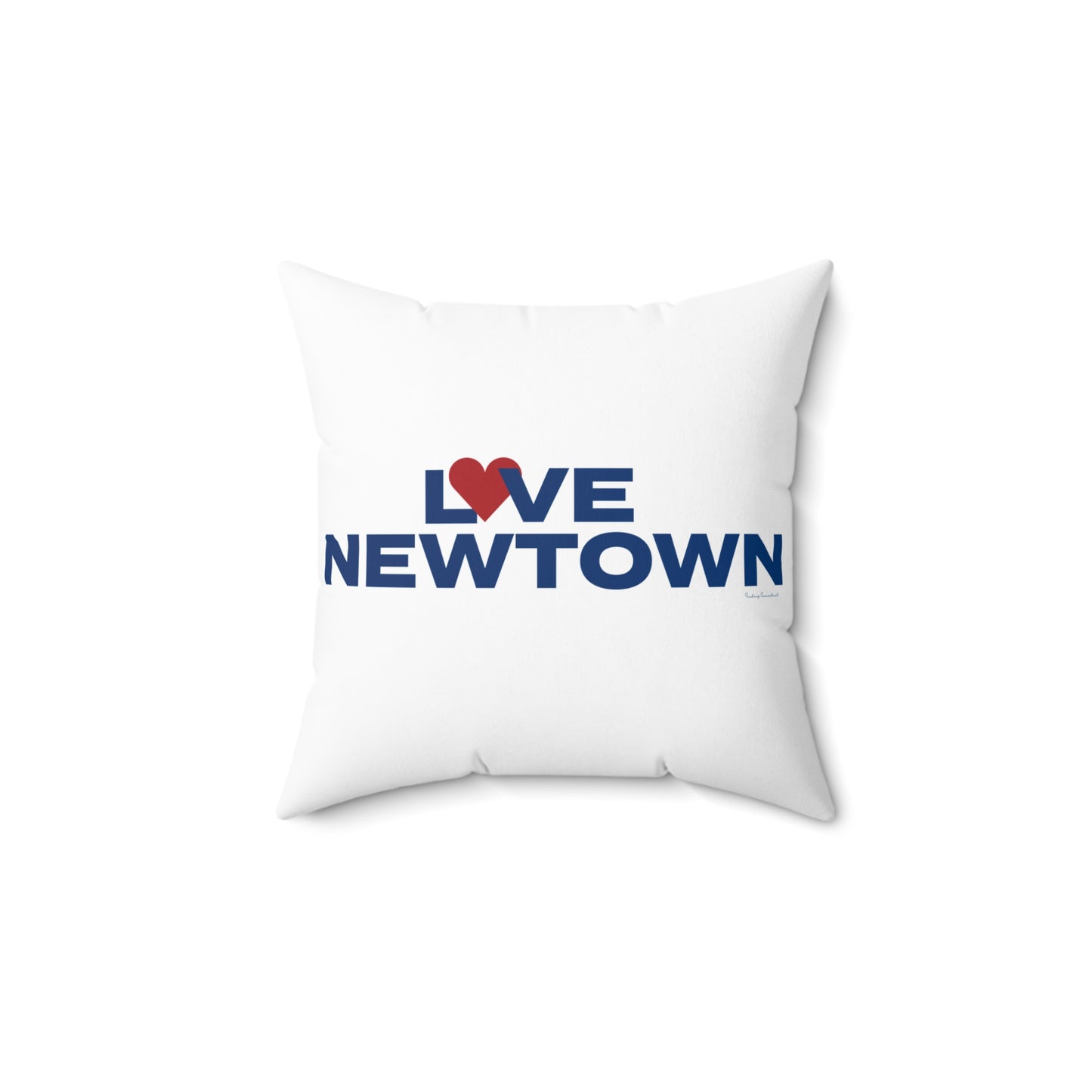 Love Newtown Spun Polyester Square Pillow