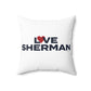 Love Sherman Spun Polyester Square Pillow