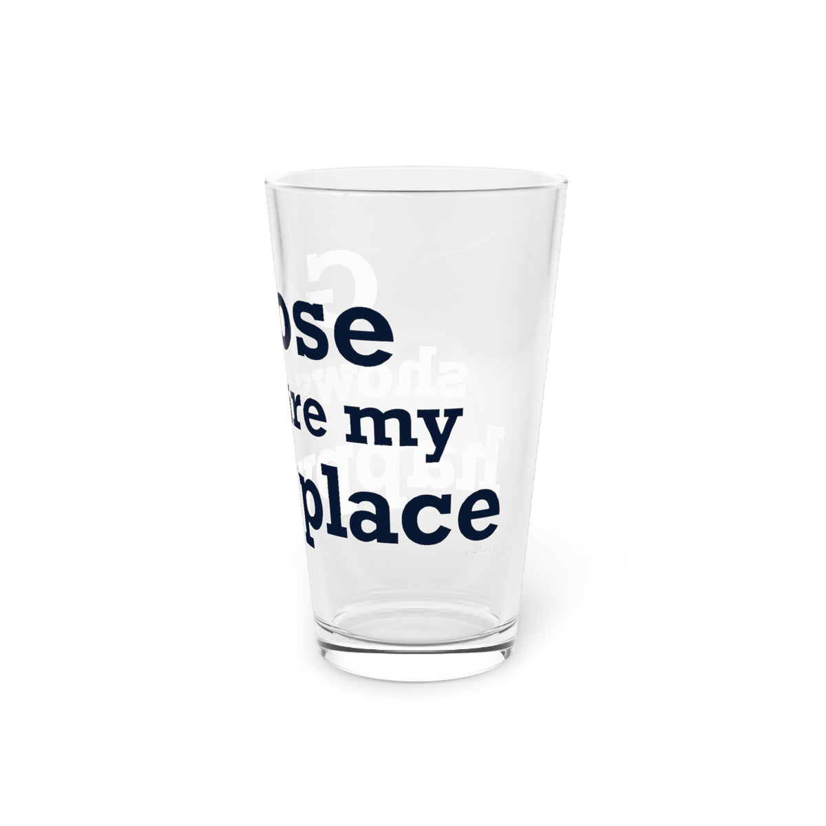 Goose Shows Are My Happy Place - Blue Pint Glass, 16oz