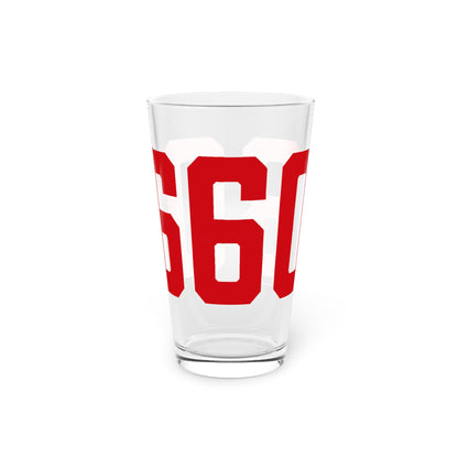 06608 Bridgeport Connecticut Zip Code Pint Glass, 16oz