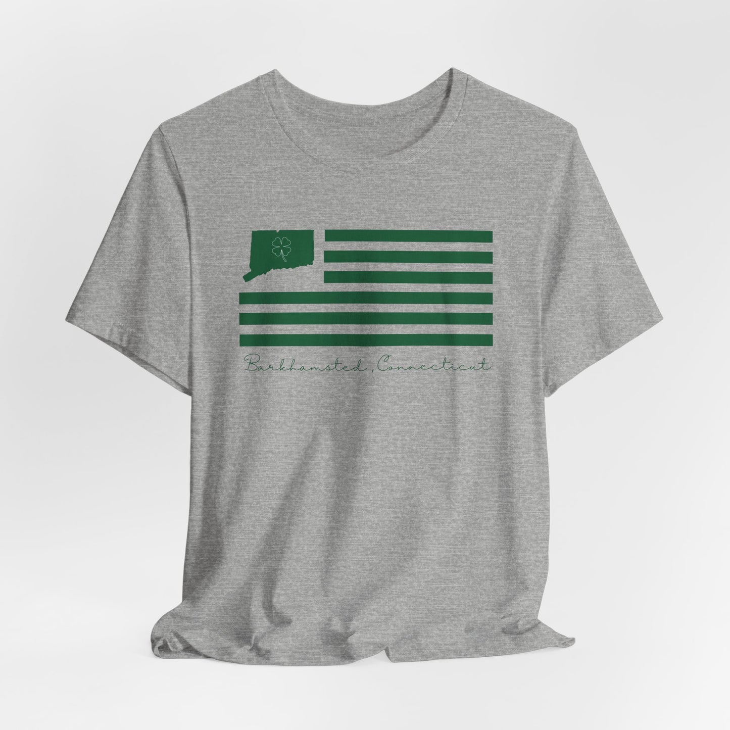 Barkhamsted Connecticut St. Patrick’s Day Flag Unisex Jersey Short Sleeve T-Shirt