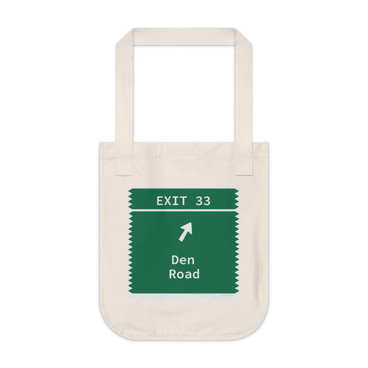 Vintage Merritt Parkway Exit 33 Sign Organic Canvas Tote Bag