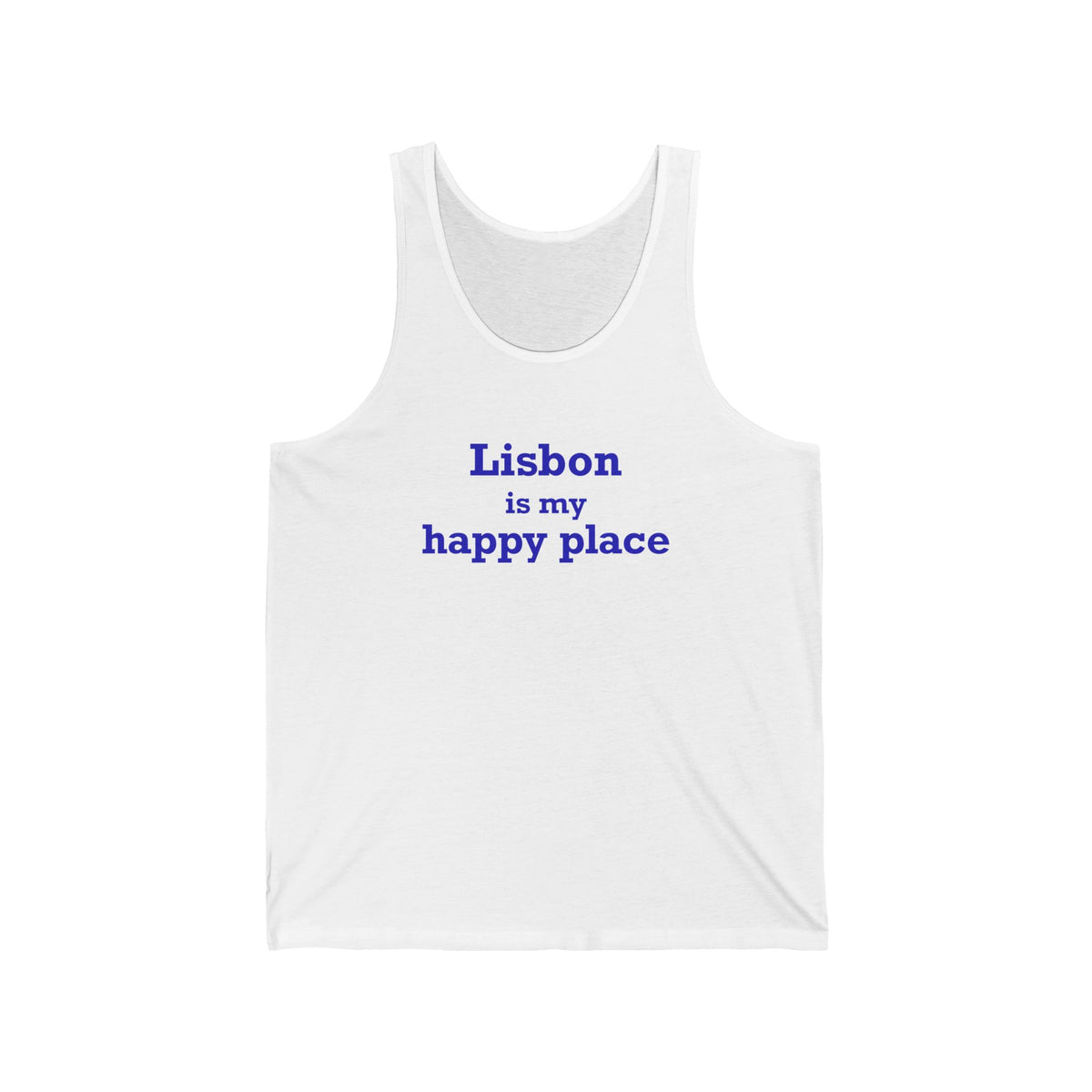 Lisbon is My Happy Place Unisex Jersey Tank Top