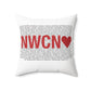 New Canaan Love Spun Polyester Square Pillow