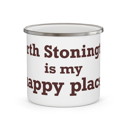 North Stonington is My Happy Place Camping Mug