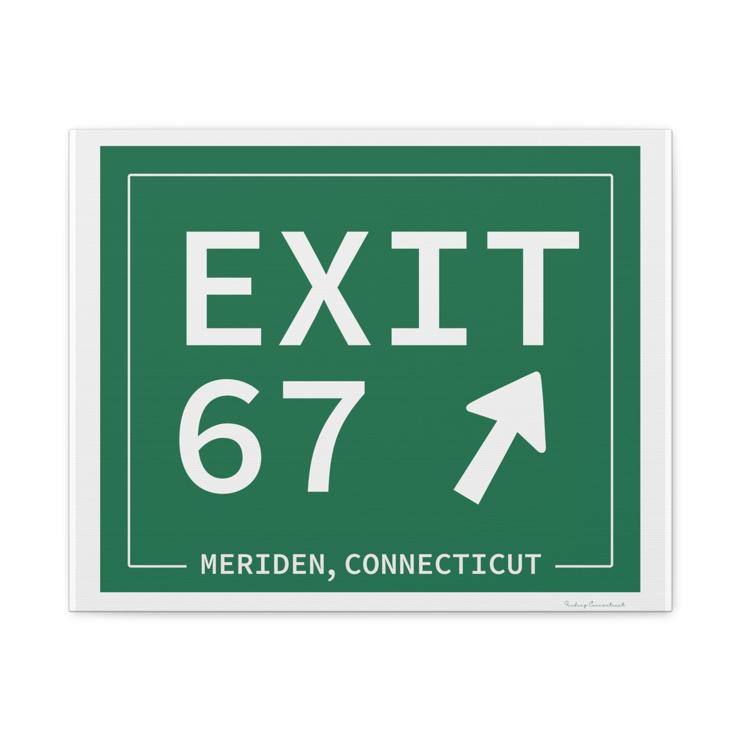 Vintage Exit 67 WCP Sign Matte Canvas, Stretched, 1.25"
