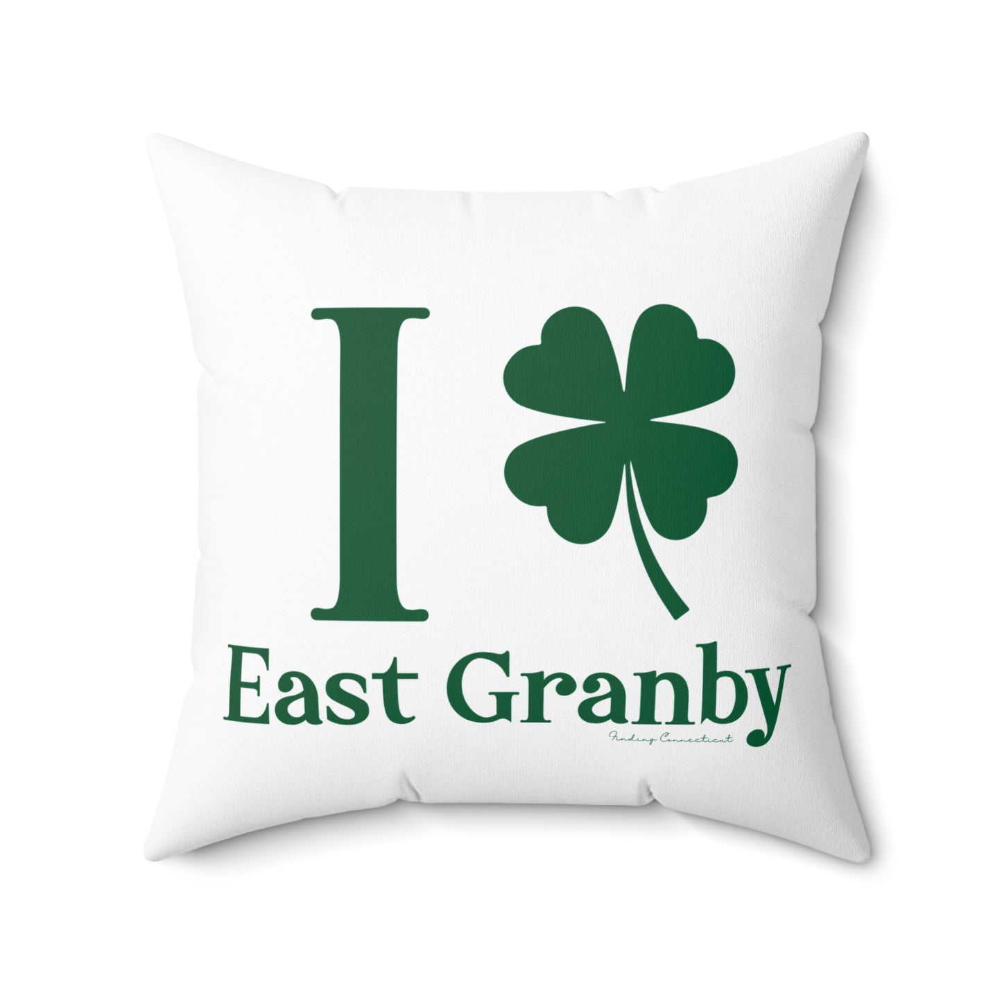 I Clover East Granby Spun Polyester Square Pillow