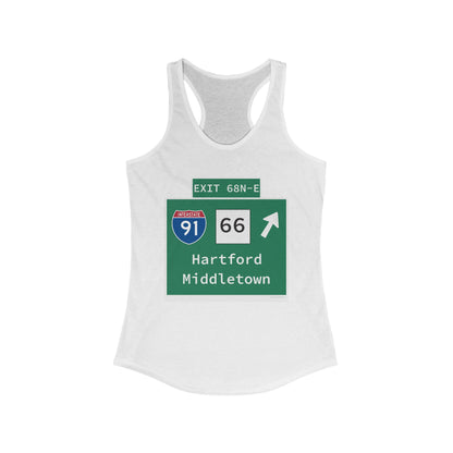 Vintage WCP Exit 68N-E Sign Women's Ideal Racerback Tank