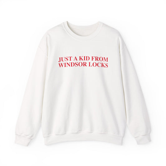 Just a kid from Windsor Locks Unisex Heavy Blend™ Crewneck Sweatshirt