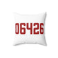 06426 Essex Connecticut Zip Code Spun Polyester Square Pillow