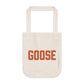 Goose Zip Code - Orange & Green Organic Canvas Tote Bag